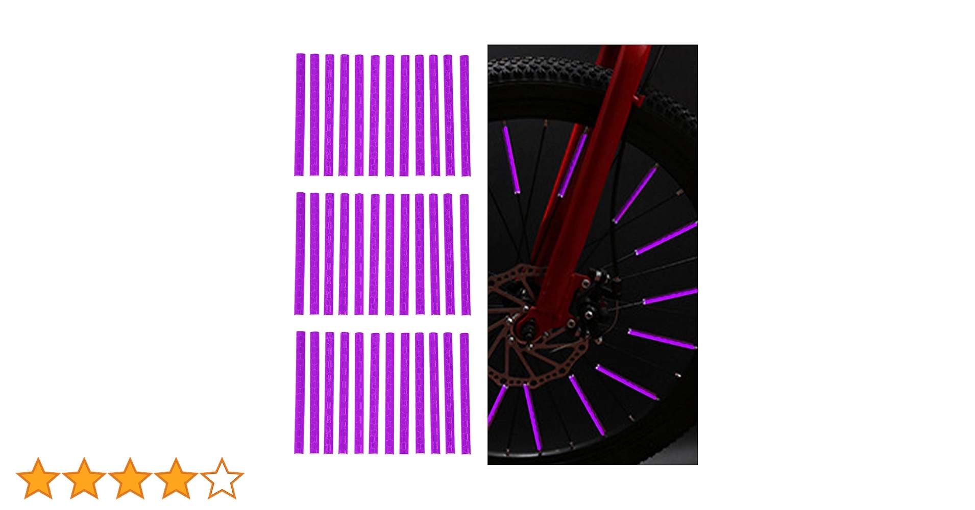 自転車 リフレクター 反射版 【３６本入り 大容量】 色:レッド】自転車 リフレクター 反射版 【36本入り 大容量】 夜間